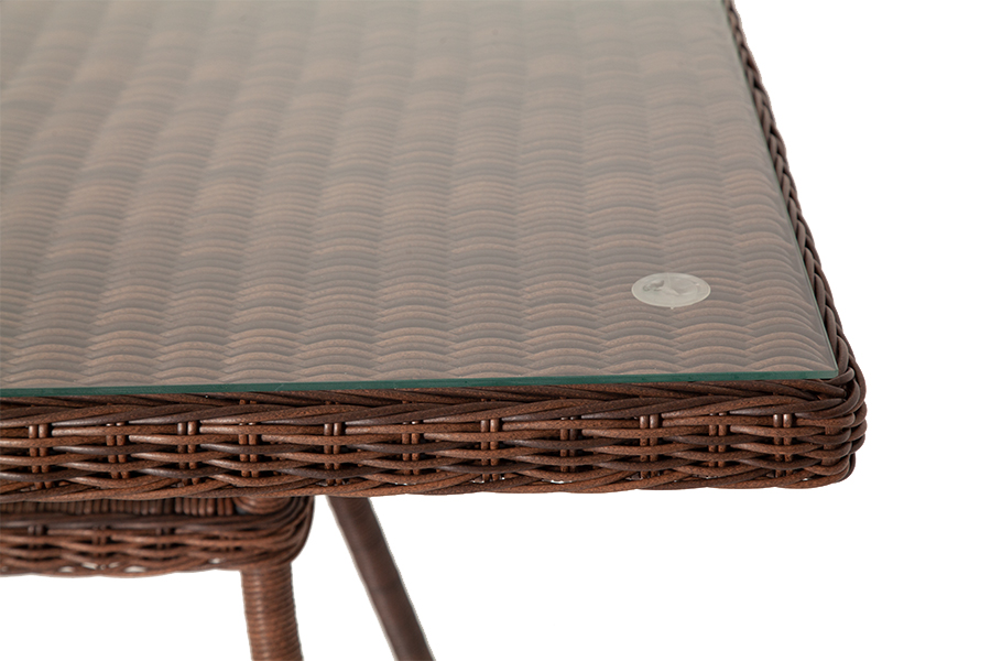 Латте плетеный стол из искусственного ротанга 160х90см, цвет коричневый фото 5
