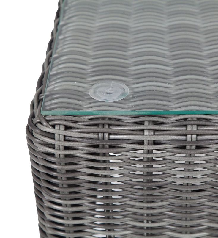 Журнальный столик Кон Панна 4SIS из искусственного ротанга, цвет графит фото 3