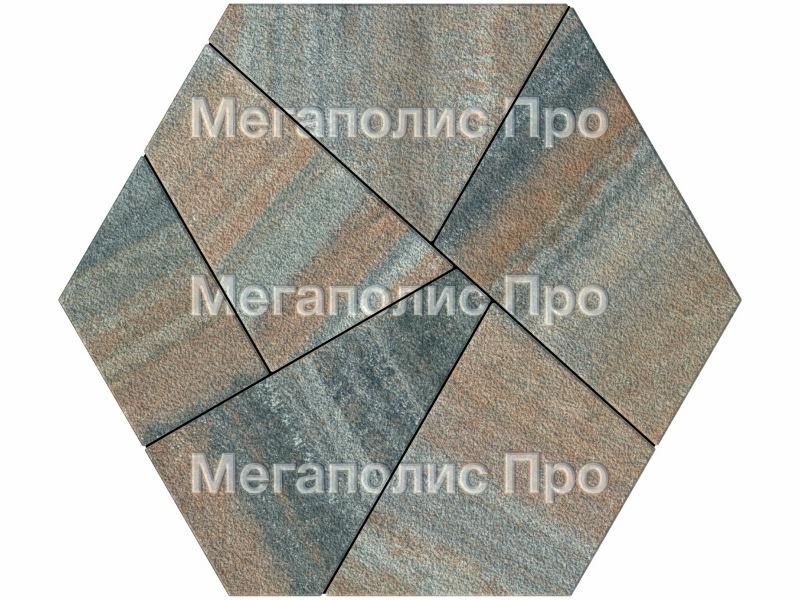 Тротуарная плитка Выбор Оригами Б.4.Фсм.8 80 мм Листопад Гранит Клен фото 3
