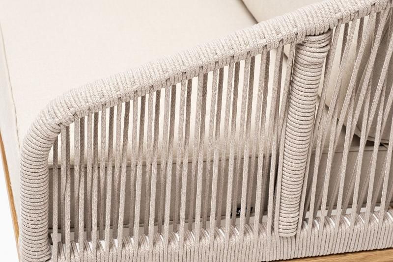 Диван двухместный Канны 4SIS из роупа (веревки), каркас дуб, цвет бежевый фото 7