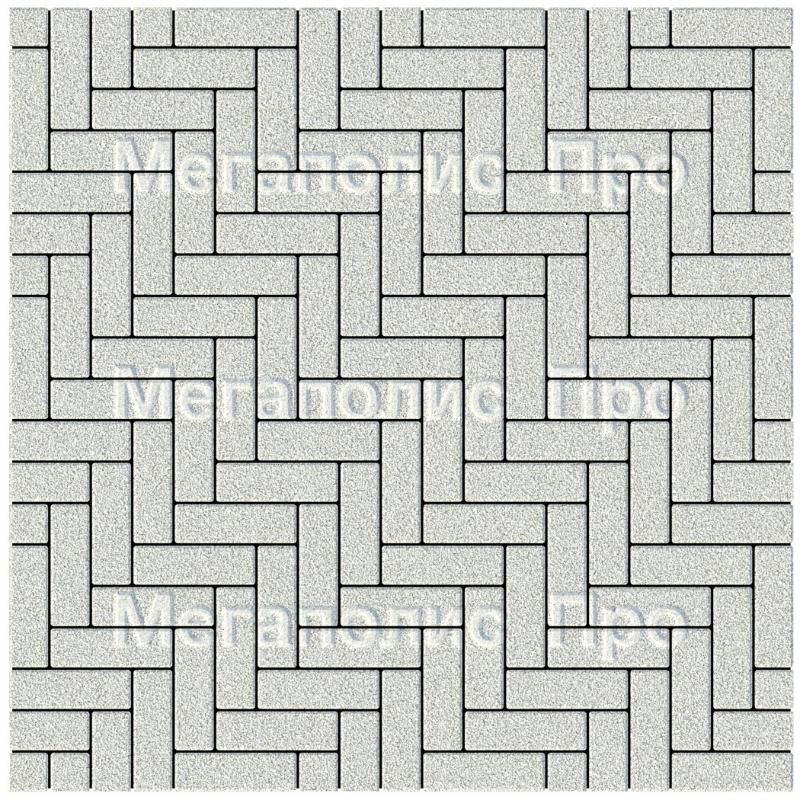 Тротуарная плитка Выбор Паркет Б.4.П.6 Стоунмикс Белый фото 3