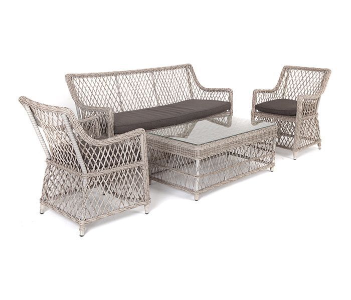 Лаунж-зона Асти 4SIS из искусственного ротанга, цвет бежевый 4 персоны фото 5