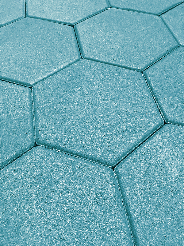 Тротуарная плитка Выбор Соты - Б.3.Ш.6 60 мм Стандарт Синий фото 1