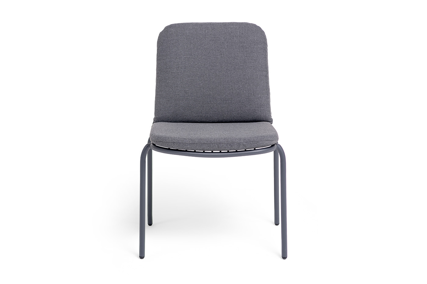 Кастелло стул из стали темно-серый (RAL7024) муар, ткань темно-серая 027 фото 3