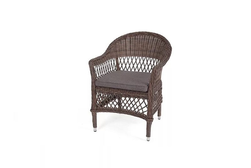 Плетеное кресло Сицилия 4SIS из искусственного ротанга, цвет коричневый фото 1