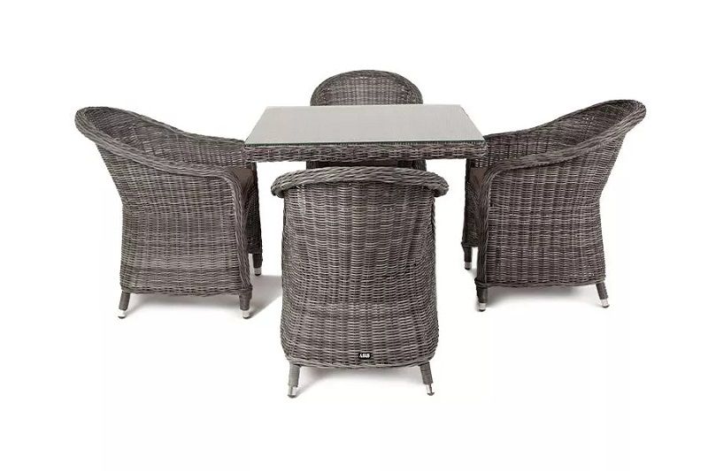 Обеденная группа Фредо 4SIS из искусственного ротанга, цвет графит фото 2