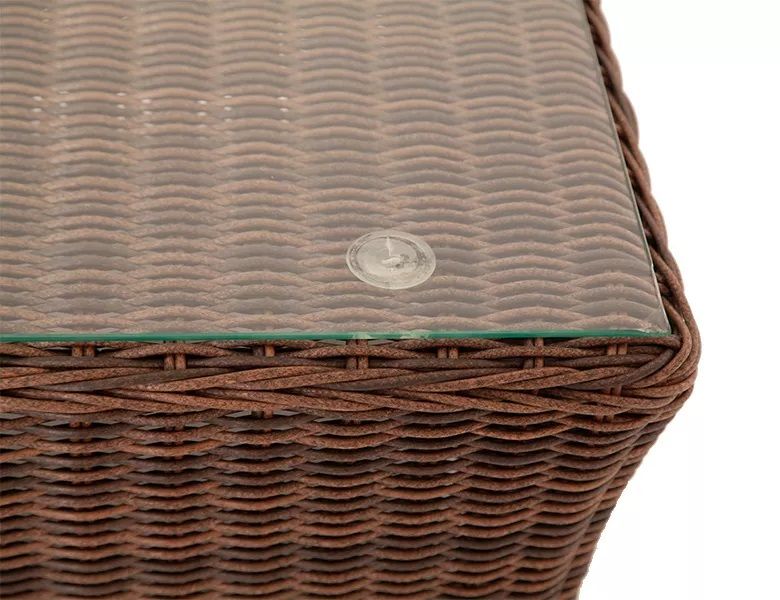 Журнальный столик Капучино 4SIS из искусственного ротанга, цвет коричневый фото 4