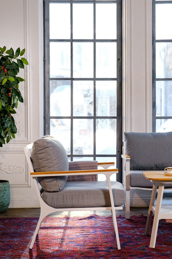 Диванная группа из алюминия CONCORDE L белая Joygarden фото 10