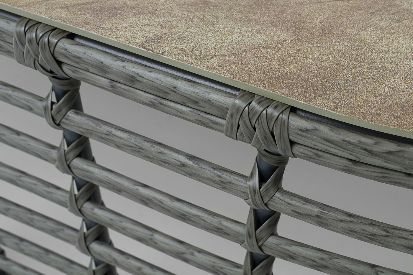 Валенсия журнальный столик из искусственного ротанга, цвет серый фото 5