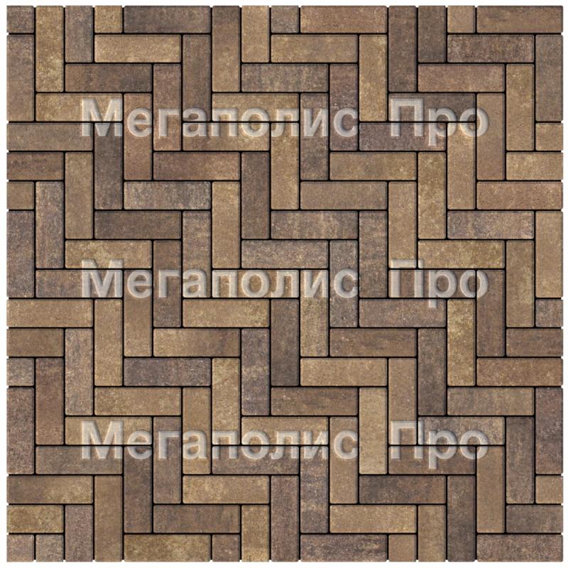 Тротуарная плитка Выбор Паркет Б.4.П.6 Листопад Мокко фото 3