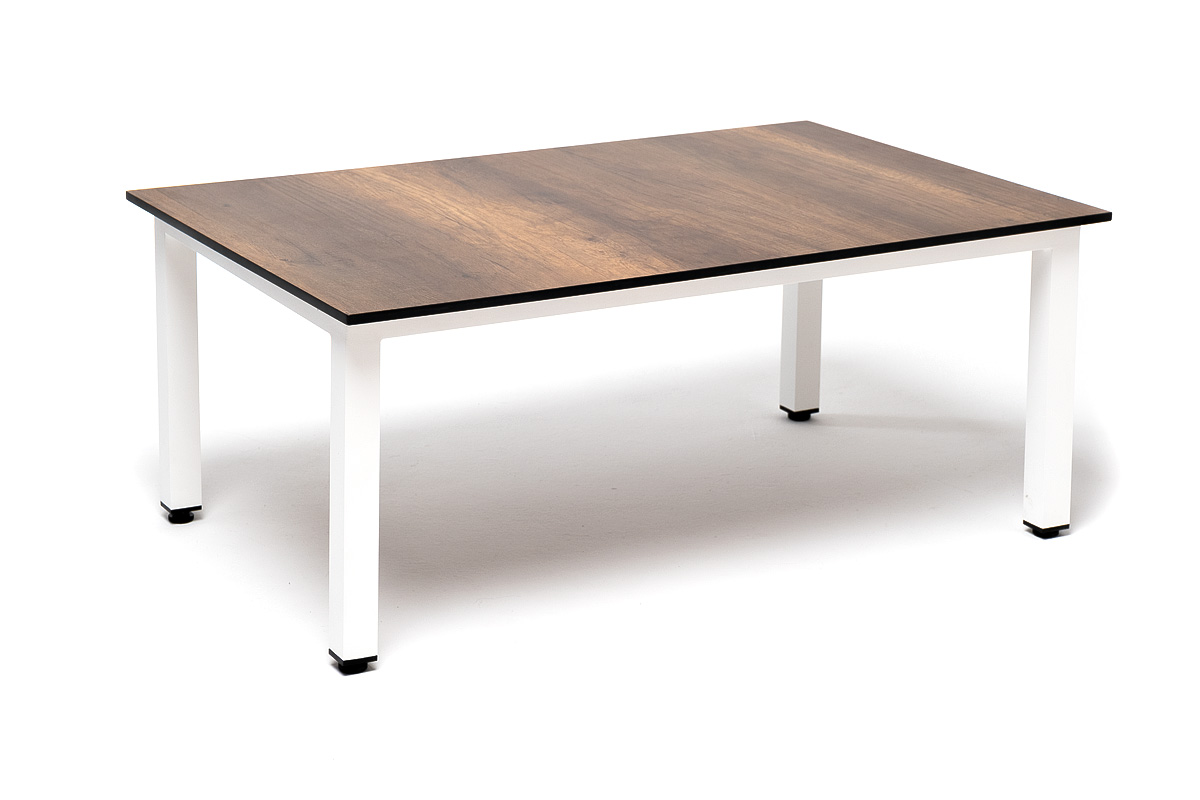 Канны журнальный столик из HPL 90х60, H40, каркас белый, цвет столешницы дуб фото 1