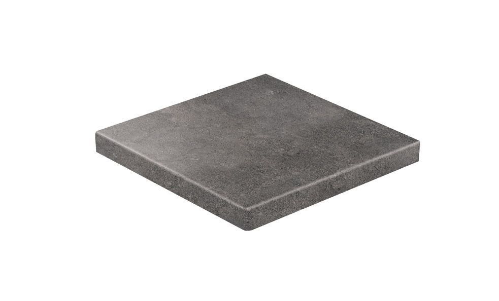 Клинкерная ступень прямоугольная угловая Loftstufe Stroeher Zoe 973 anthracite, 340х340х35х11 мм фото 1