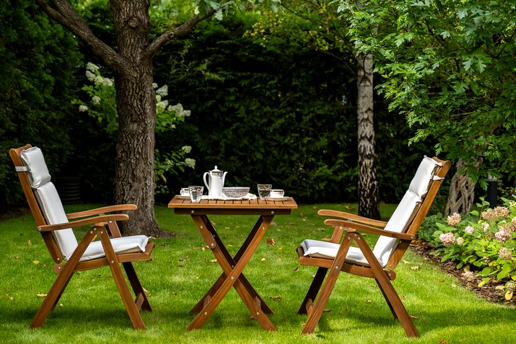 Кофейная группа из акации КАРО с высокими стульями Joygarden фото 1