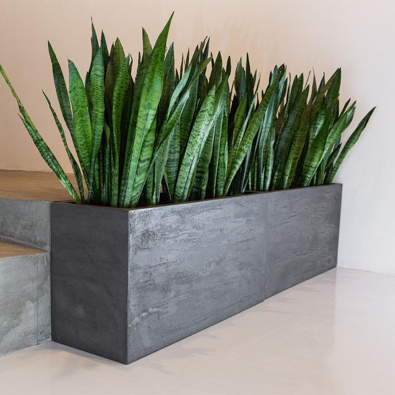 Кашпо Concretika Колонна 20x20x120 Брезент грей фото 4