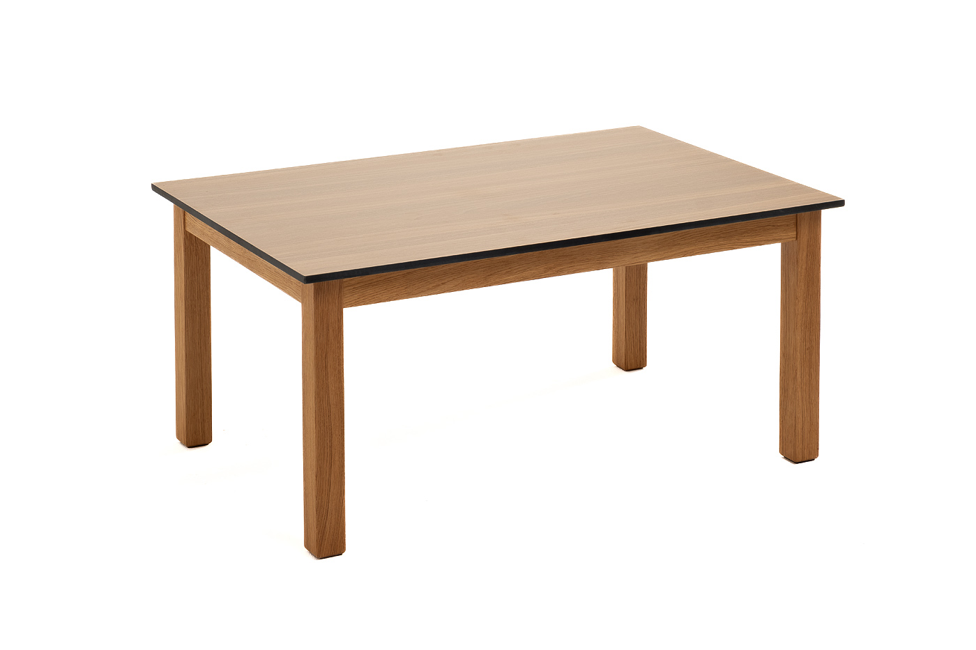 Канны журнальный столик из HPL 90х60, H40, основание дуб, цвет столешницы дуб фото 1