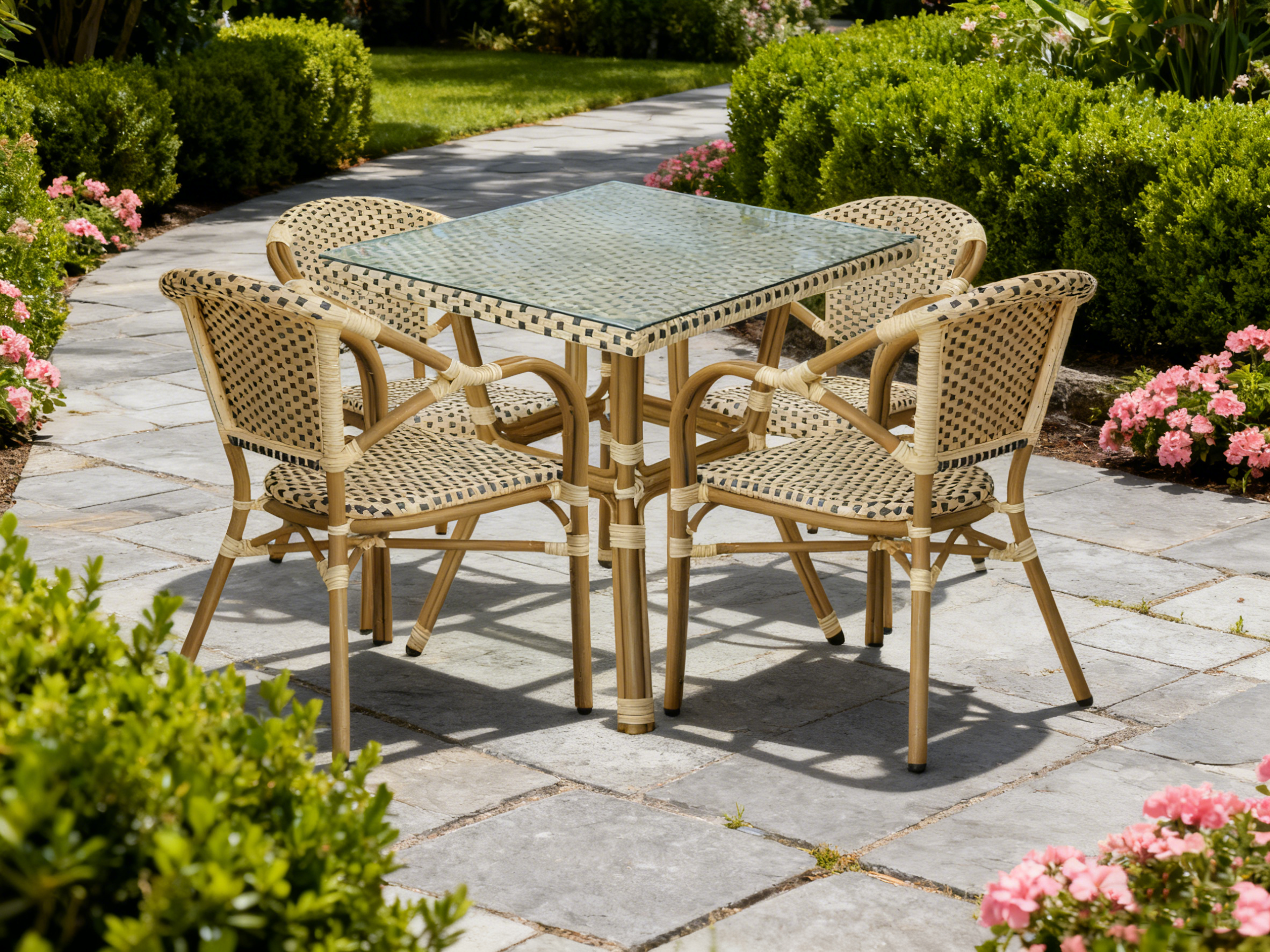 Кабри плетеный стул из искусственного ротанга, цвет бежево-коричневый фото 7