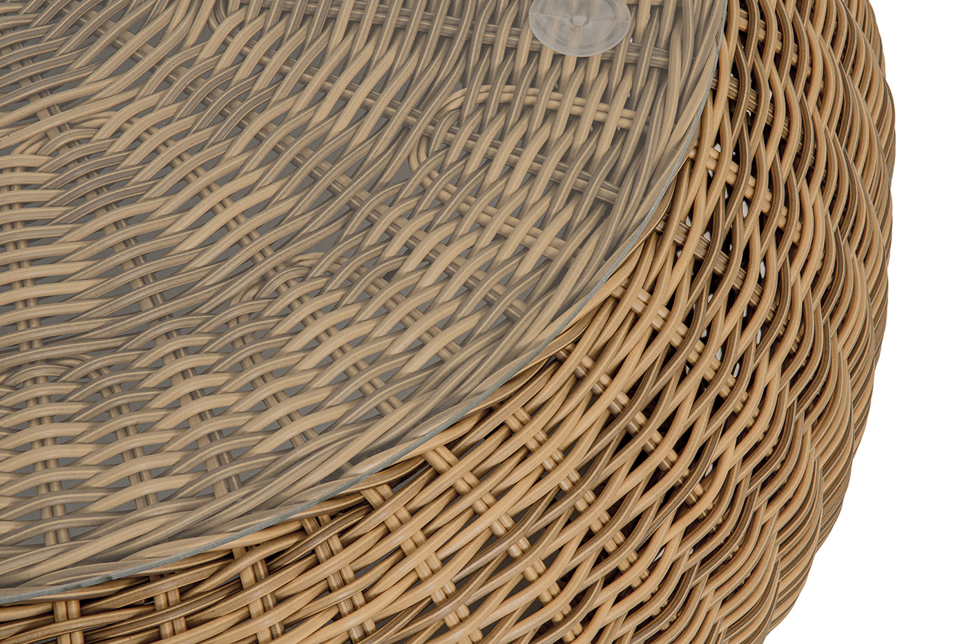 Барселона журнальный столик из искусственного ротанга, цвет соломенный фото 3