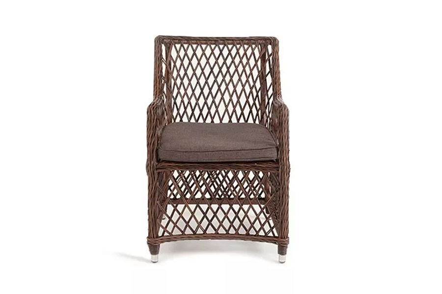 Плетеное кресло Латте 4SIS из искусственного ротанга, цвет коричневый фото 2