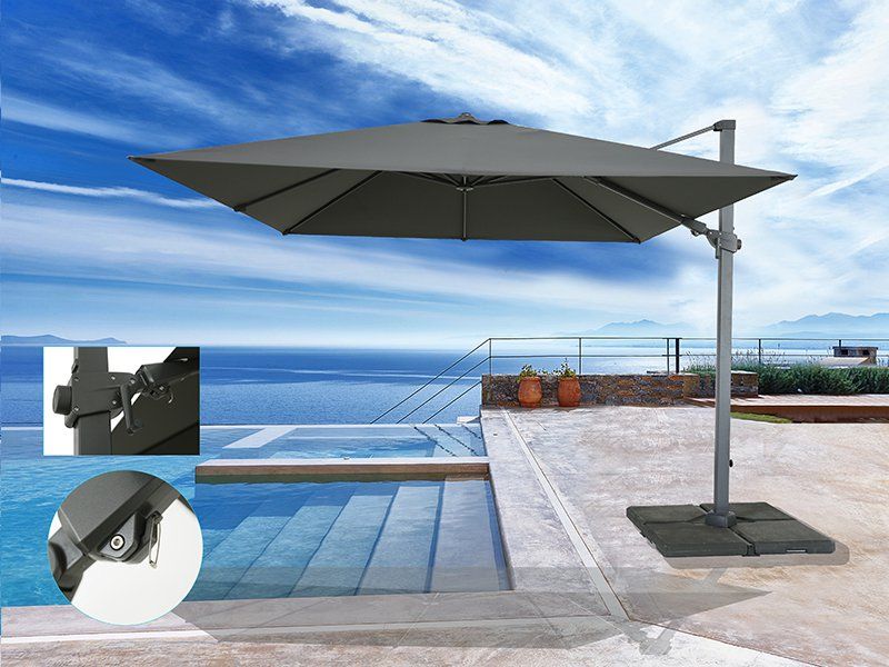 Садовый зонт Varallo Brafritid антрацит/антрацит, алюминий фото 9