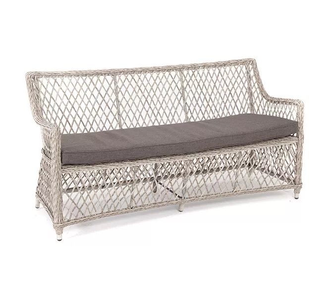 Диван двухместный Латте 4SIS из искусственного ротанга, цвет бежевый фото 3