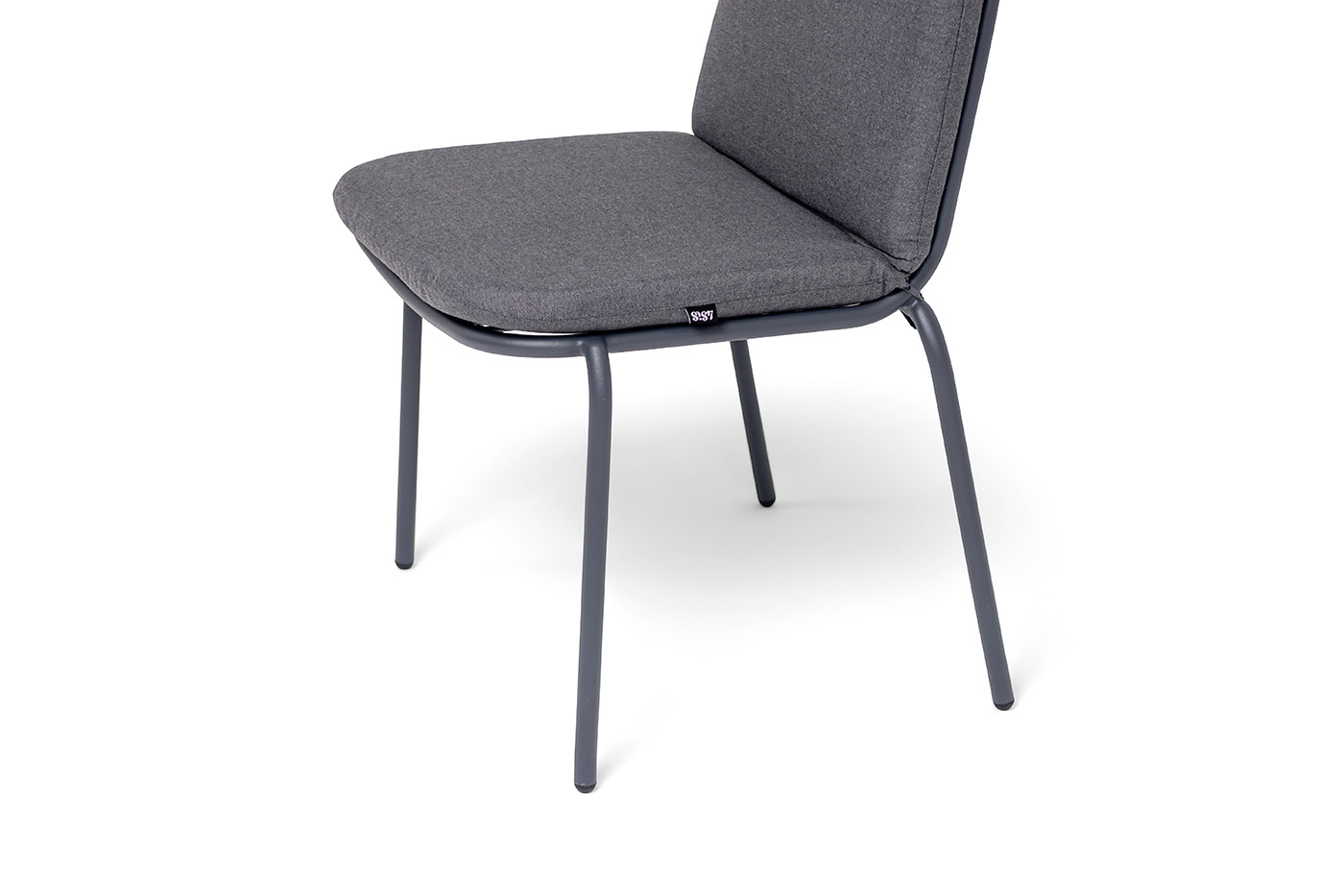 Кастелло стул из стали темно-серый (RAL7024) муар, ткань темно-серая 027 фото 5