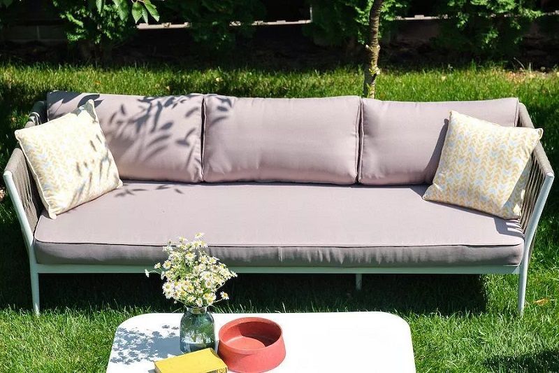 Диван трехместный Касабланка 4SIS из роупа (веревки), цвет бежевый фото 5