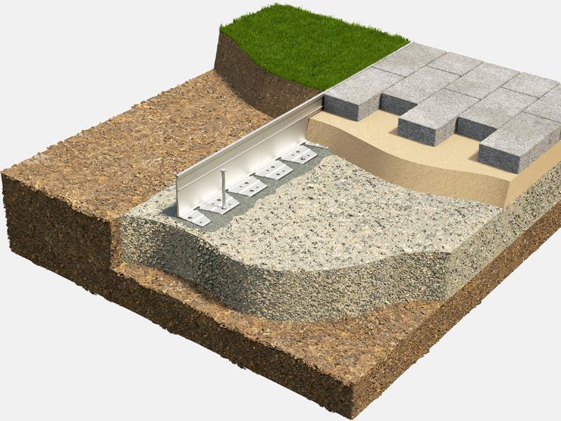 Бордюр алюминиевый h60, L2500, b56 фото 4