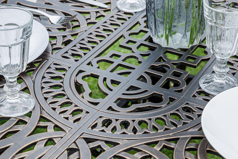 Обеденный комплект Wilhelm Royal Family из литого алюминия на 6 персон. Овальный стол фото 5