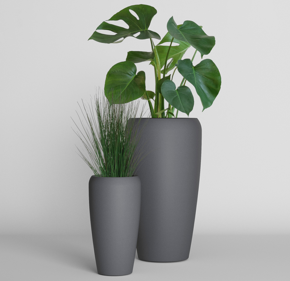 Кашпо TERRAFAKTURA Альто D24(27)х50 Маренго фото 1