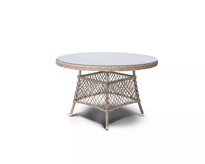 Обеденная группа Дольче 4SIS из искусственного ротанга, цвет соломенный фото 6