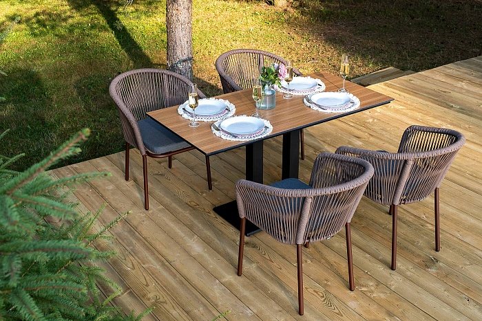 Обеденная Каффе Дабл 4SIS группа на 4 персоны, цвет дуб фото 1