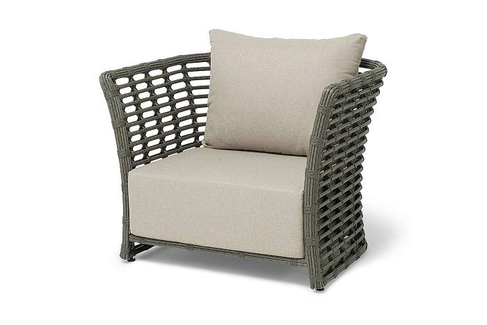 Кресло Валенсия 4SIS из искусственного ротанга, цвет серый фото 1