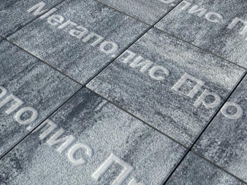 Тротуарные плиты Выбор Квадрум В.1.К.10 300х300х100 мм Листопад Гранит Антрацит фото 2