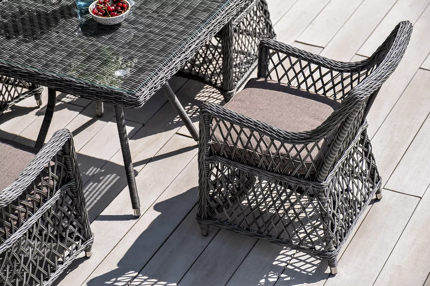 Плетеное кресло Латте 4SIS из искусственного ротанга, цвет графит фото 9