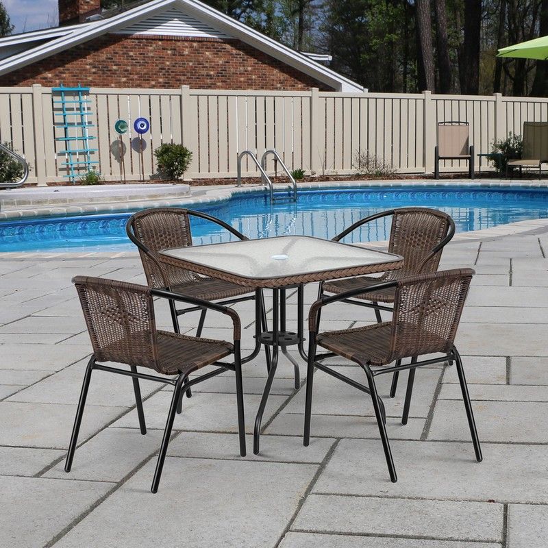 Комплект мебели Асоль-3 TLH-037AR3/070SR-70х70 R-05 Cappuccino  (4+1) фото 1