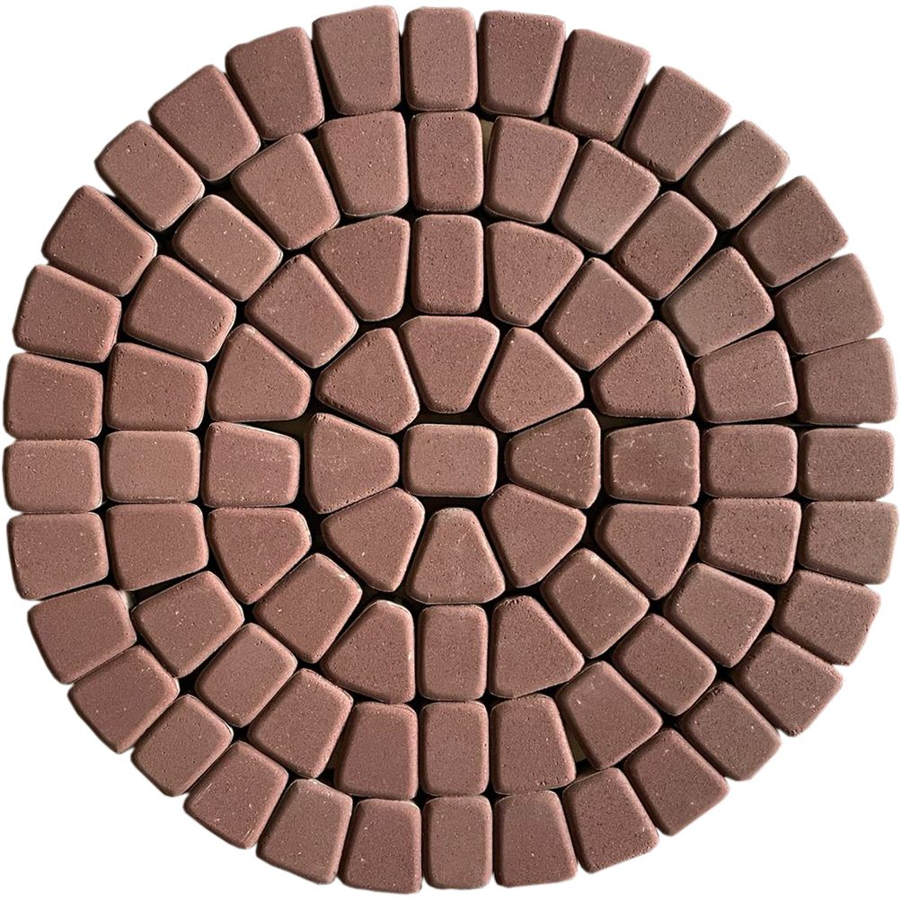 Тротуарная плитка 342 механический завод Классика круговая 60мм Красный фото 2