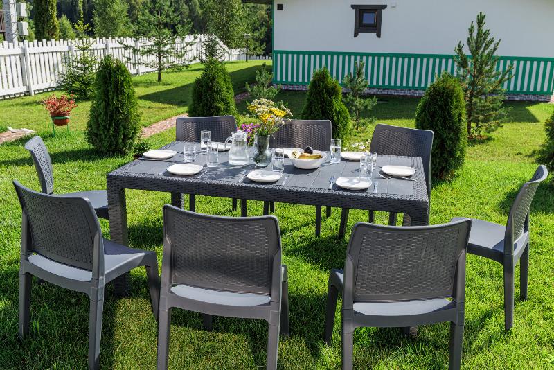 Обеденный комплект July L Royal Family из пластика, цвет графит фото 4