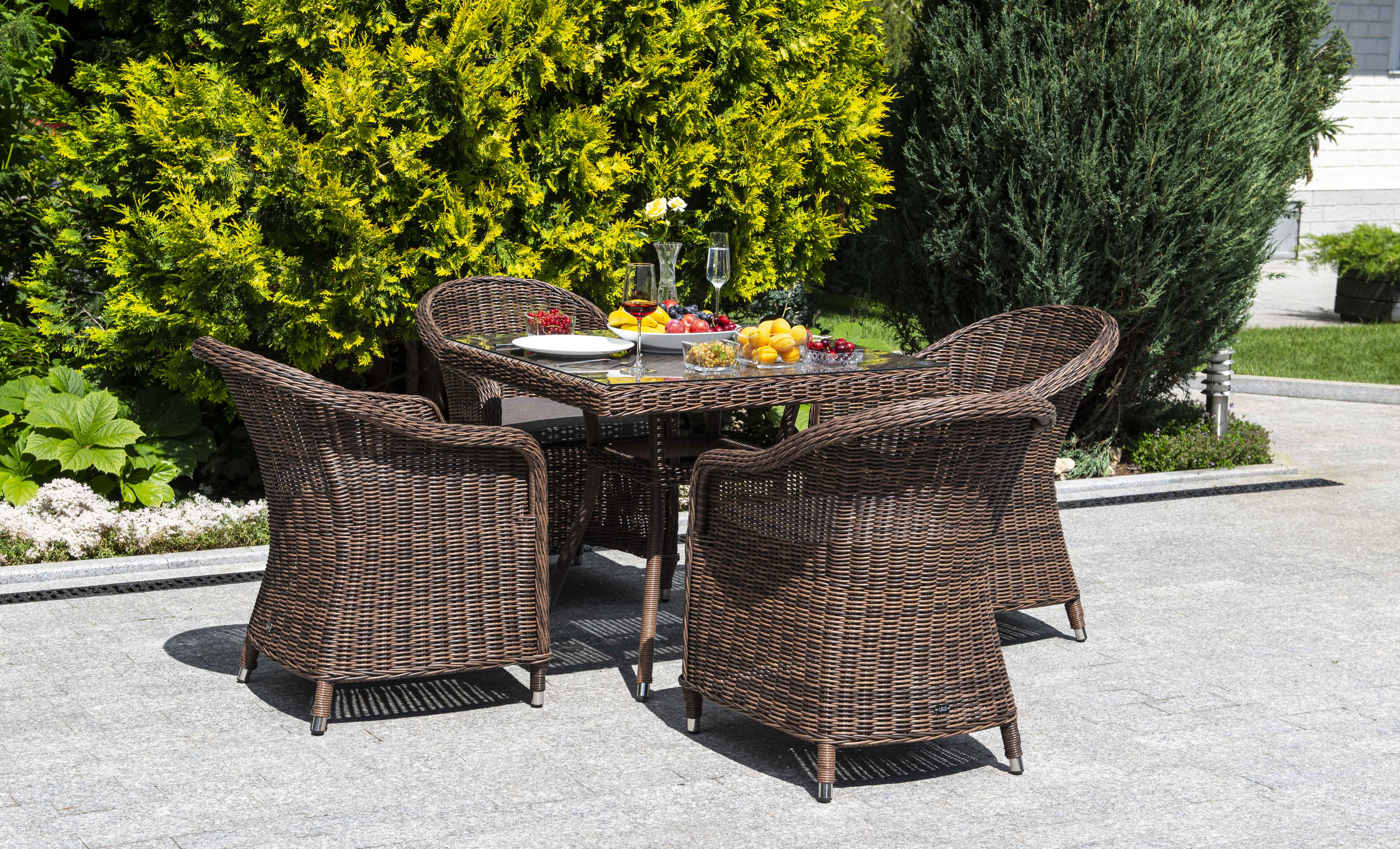 Равенна плетеное кресло из искусственного ротанга, цвет коричневый фото 3