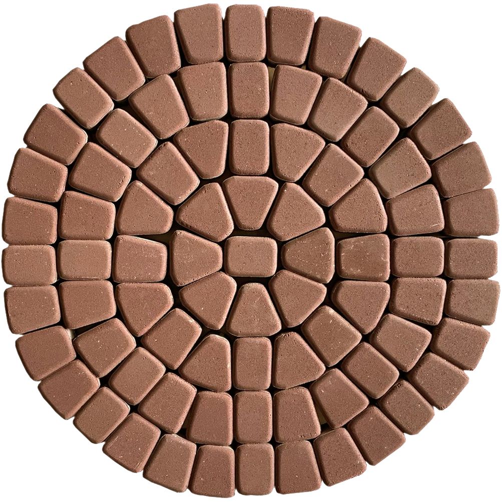 Тротуарная плитка 342 механический завод Классика круговая 60мм Коричневый фото 2