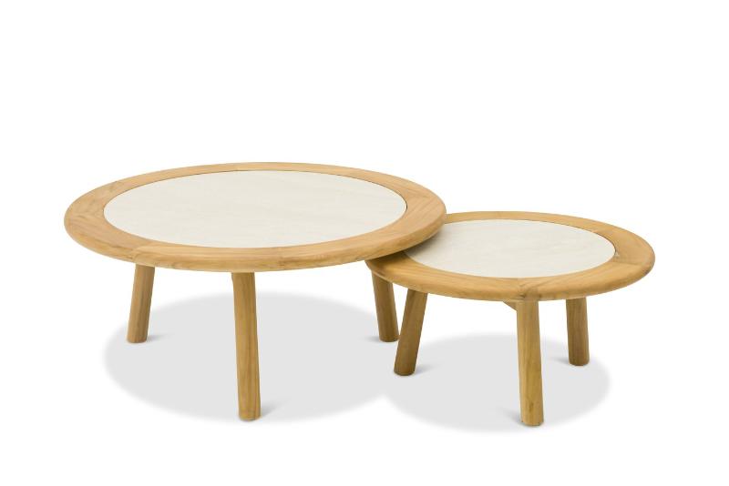 Комплект лаунж мебели Avesta Brafritid стол тик, серый/песочный, тик/алюминий/веревка фото 5