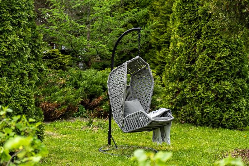 Подвесное кресло Капри 4SIS из искусственного ротанга, цвет серый фото 9