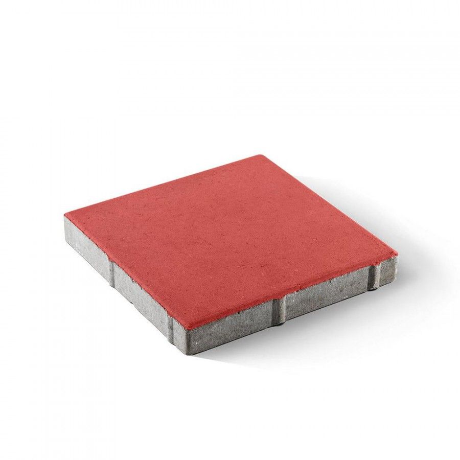 Тротуарная плитка Koldiz Квадрат 70 мм Моно Красный фото 1