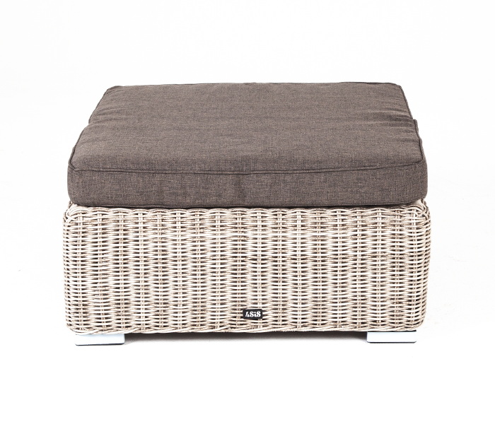 Лунго плетеная оттоманка с подушкой, цвет бежевый фото 3