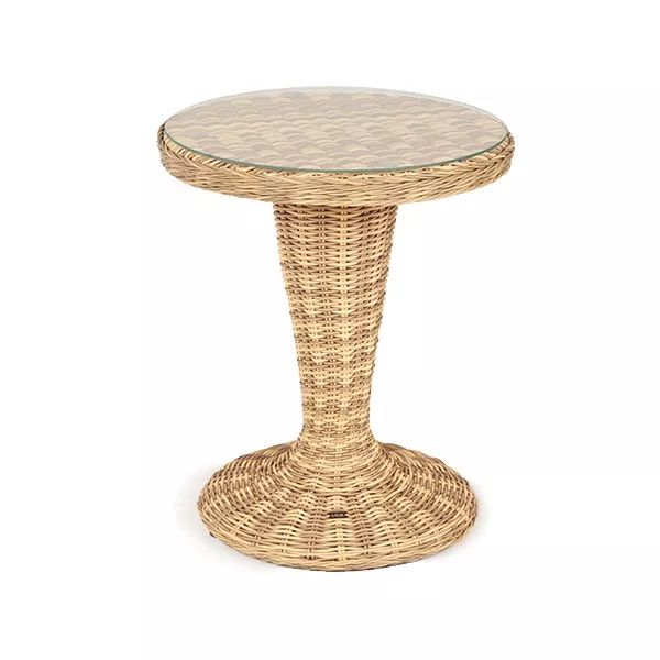 Стол круглый Леванте 4SIS из искусственного ротанга, цвет соломенный фото 1