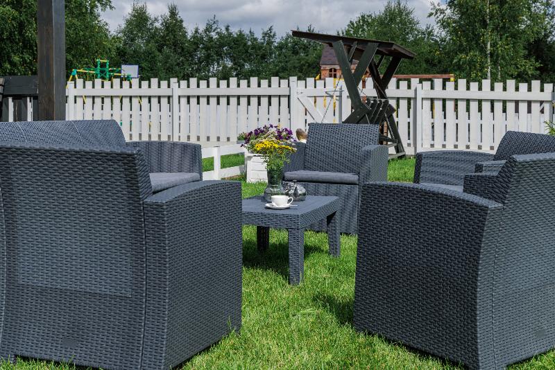 Обеденный комплект Lana XL Royal Family из пластика, цвет графит фото 5