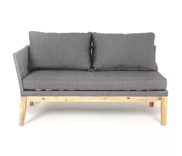 Модуль диванный боковой правый Барселона 4SIS из роупа (веревки), цвет серый фото 2