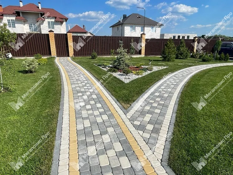 Тротуарная плитка Braer Классико ColorMix 60 мм Туман фото 3