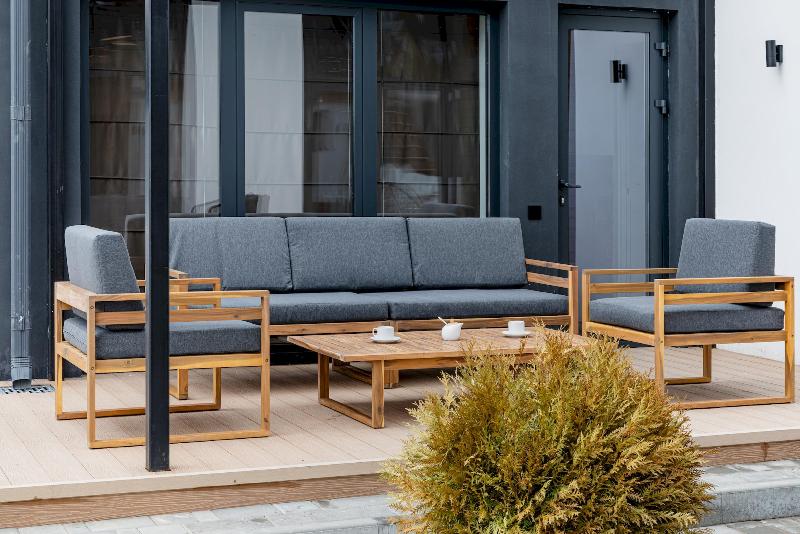 Лаунж-зона Brooklyn Royal Family из дерева, цвет серый фото 3