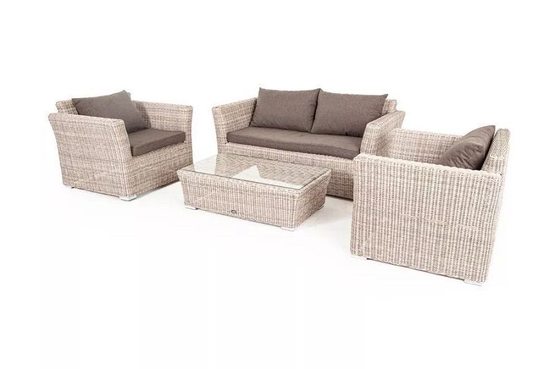 Лаунж-зона Капучино Сингл 4SIS из искусственного ротанга, цвет бежевый фото 1