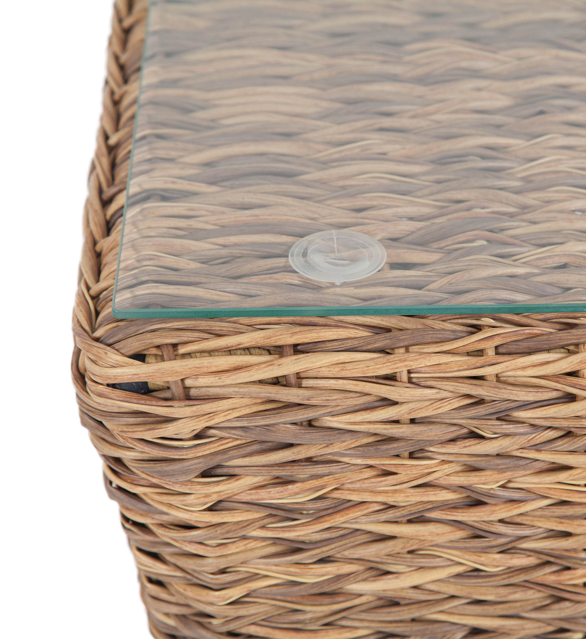 Капучино журнальный столик из искусственного ротанга (гиацинт), цвет соломенный фото 2